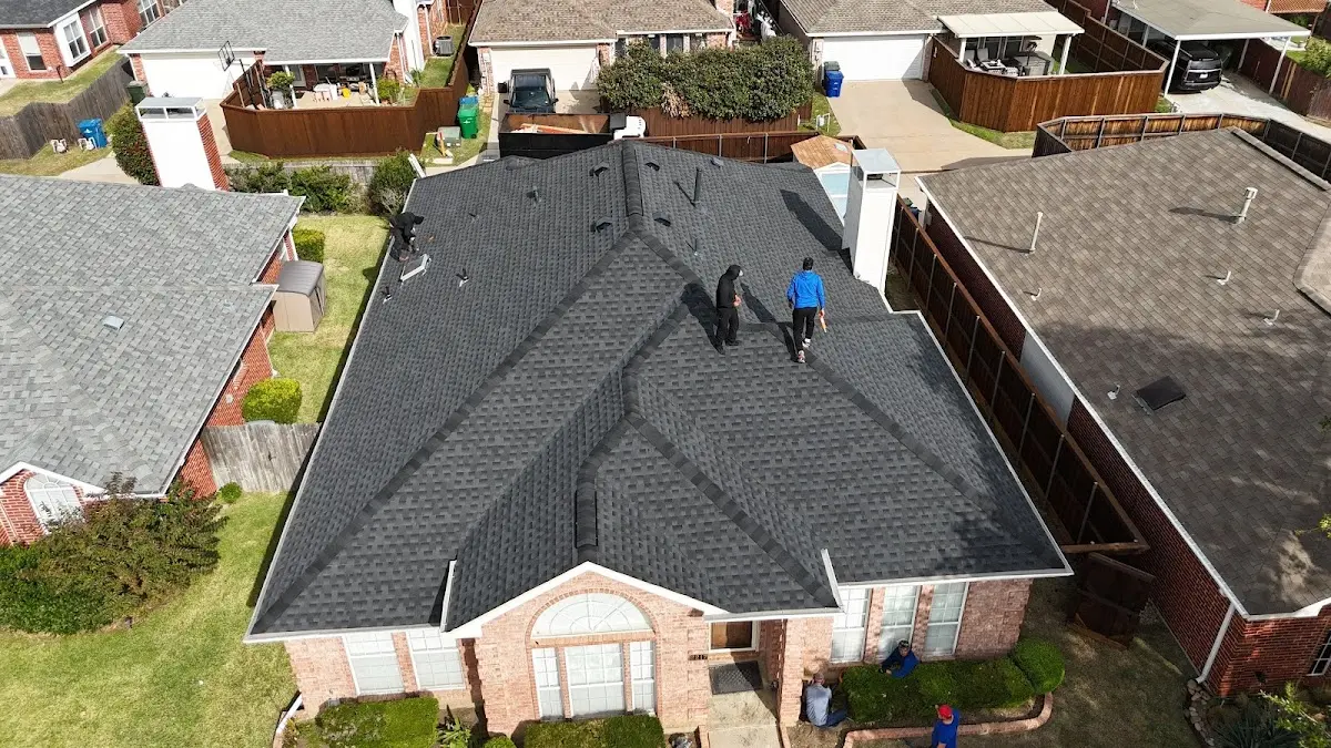 Slate & Tile Roof Repair work in progress on a East Pasadena property